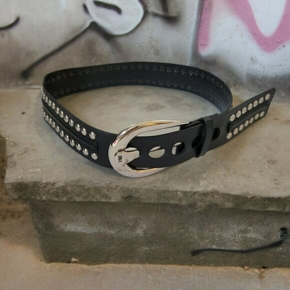 YMI Jeans Studded Faux Leather Belt - 33" Max Size - 38" Total Length - Picture 1 of 6